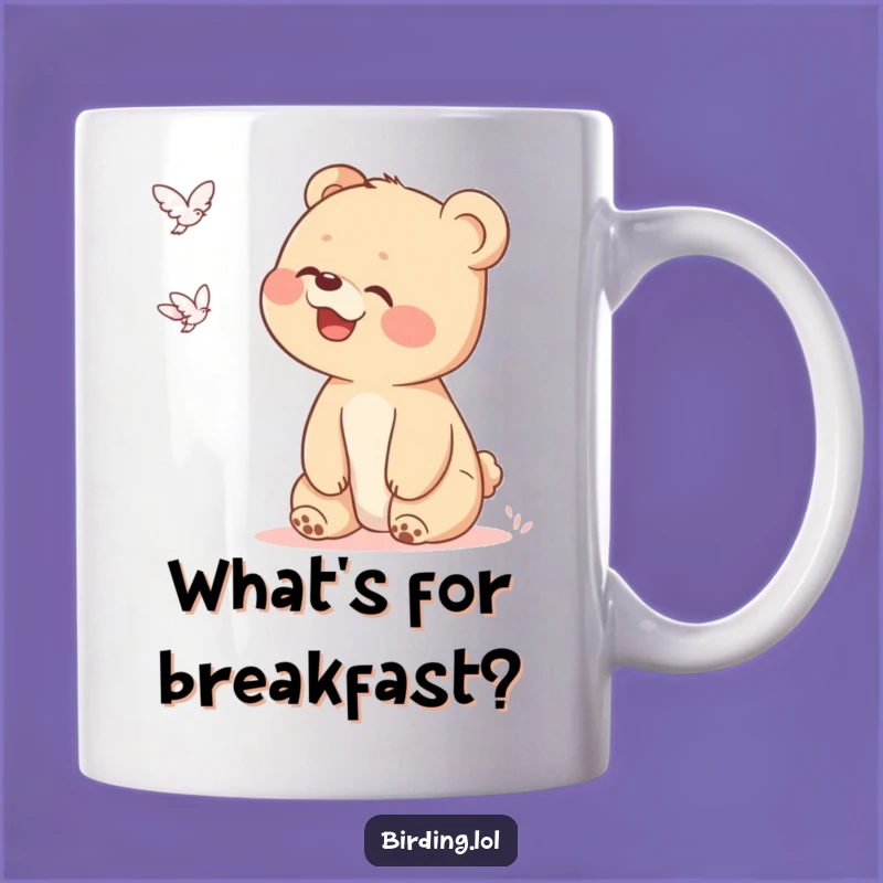 Funny Bear Cub UFO Mug: Curious Giggles Gift for Sky Watchers