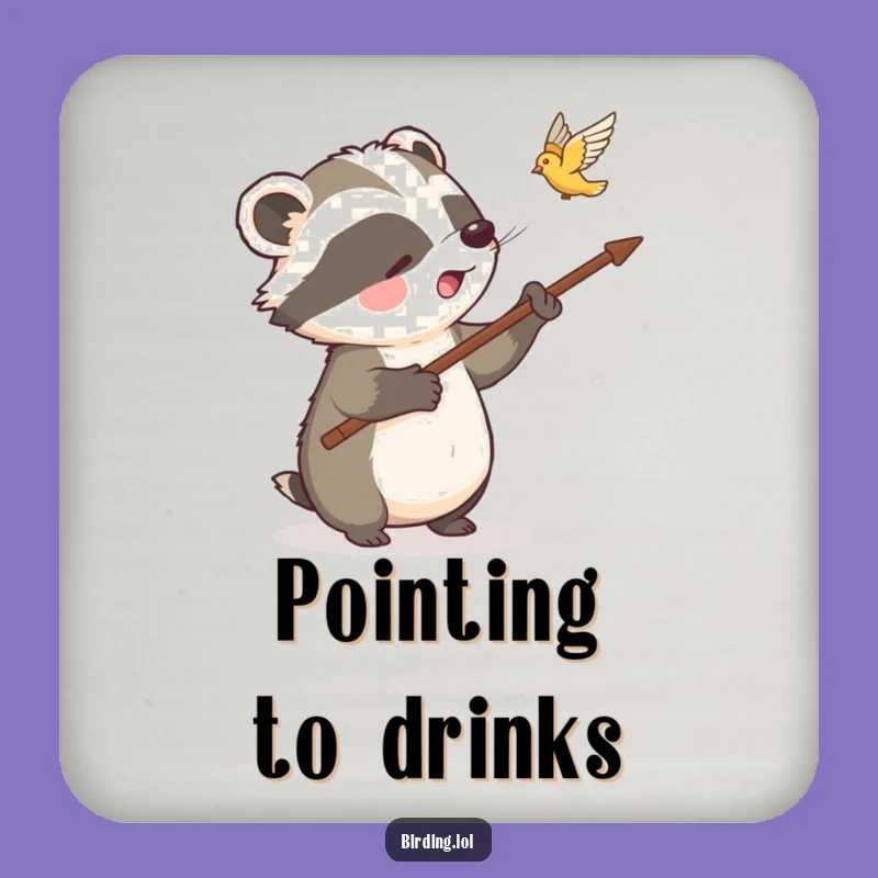 Funny Badger Coaster - Protect Surfaces with Woodland Humor, Gift Set