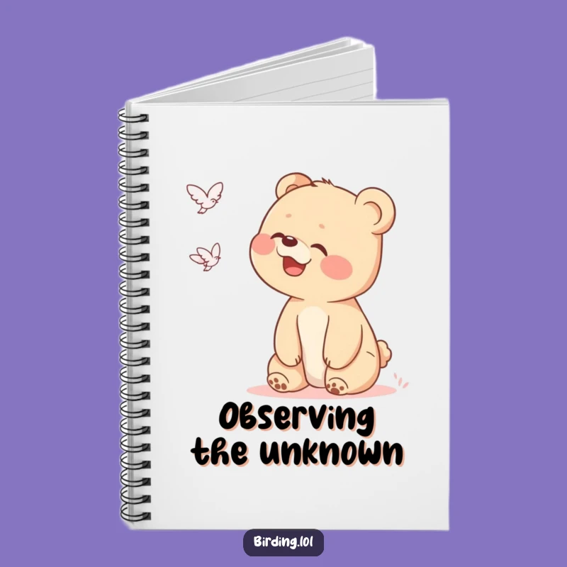 Funny Bear Cub UFO Notebook: Jot Down Mysteries with Giggling Flair