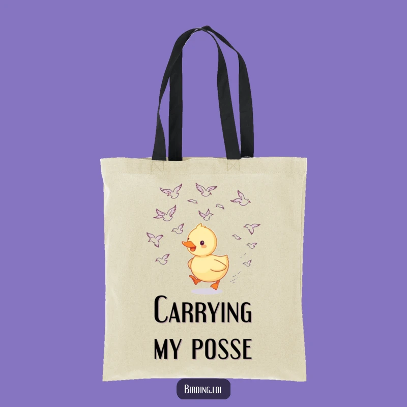 Funny Duckling Tote Bag - Chic Bird Follower Accessory, Great Funny Gift