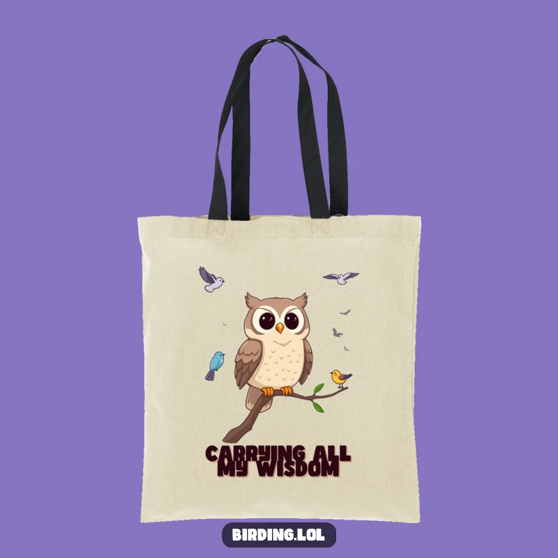 Funny Owl Tote Bag - Stylish Bird Watching Accessory, Great Funny Gift