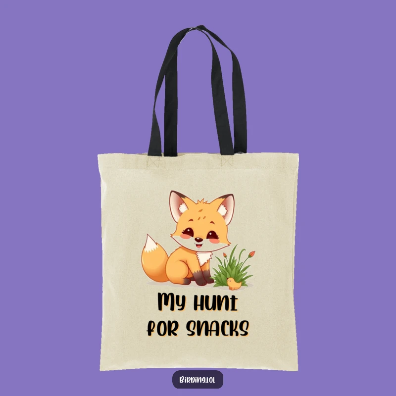 Funny Fox Cub Tote Bag: Charming Nature Accessory for Everyday